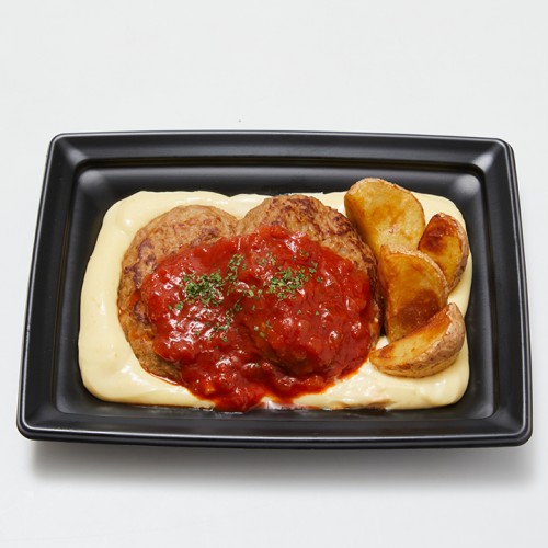 チーズソースにおぼれるトマトハンバーグ.jpg