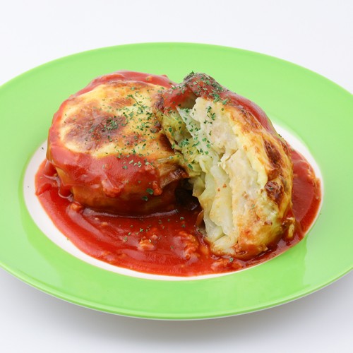 【おすすめ-季】ひき肉のキャベツ包みチーズ焼きトマトソース.jpg